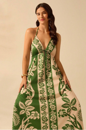 Vestido longo floral