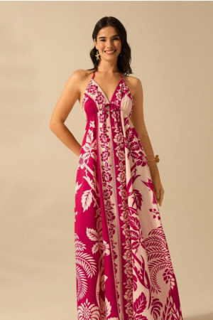Vestido longo floral