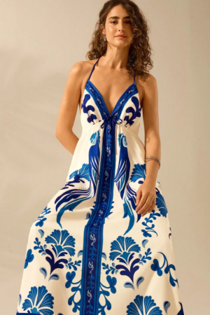 Vestido longo floral